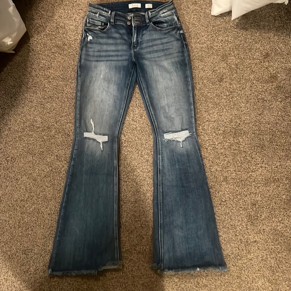 Kancan curvy midrise flare jeans